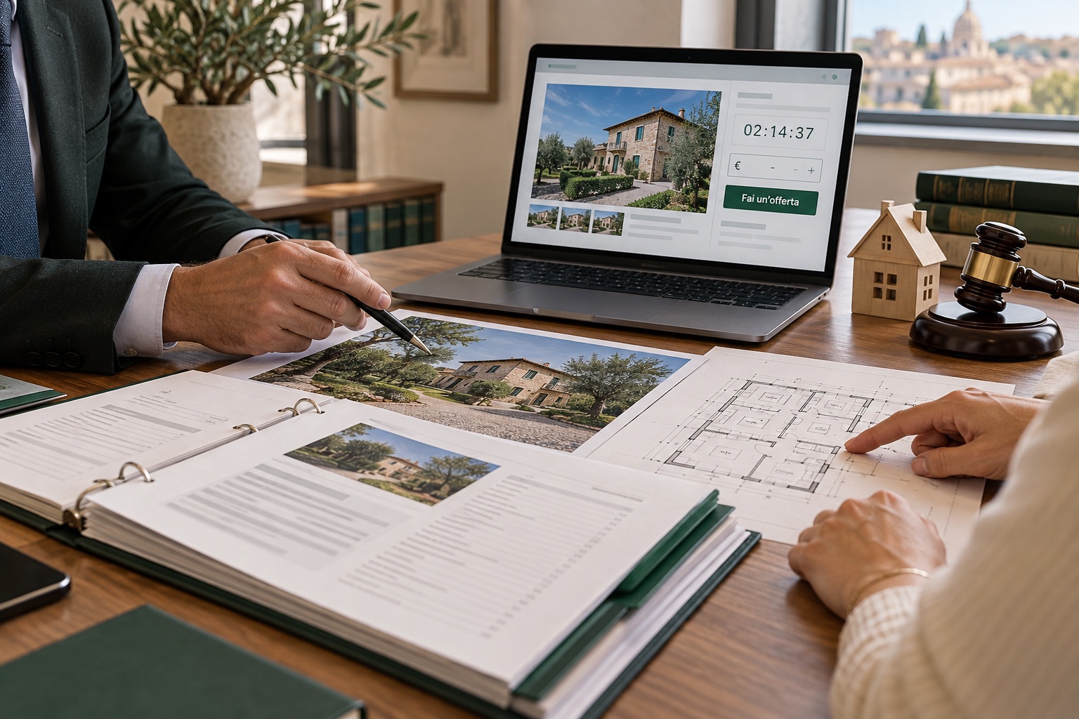 Consulenza per un’asta immobiliare online con avviso di vendita, planimetria e scadenze